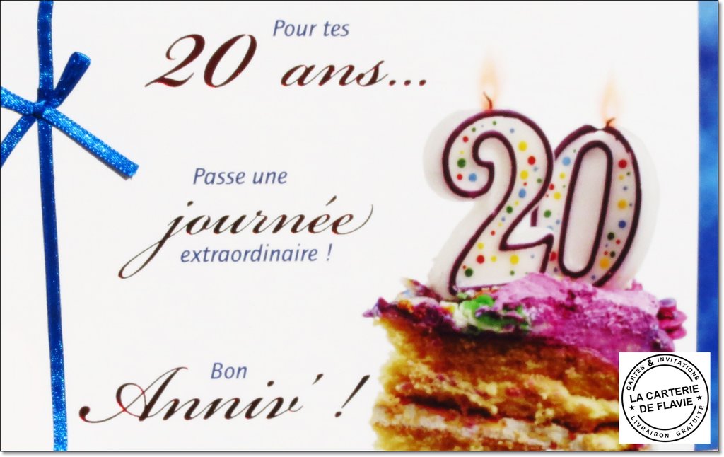 Message pour souhaiter un joyeux anniversaire 20 ans