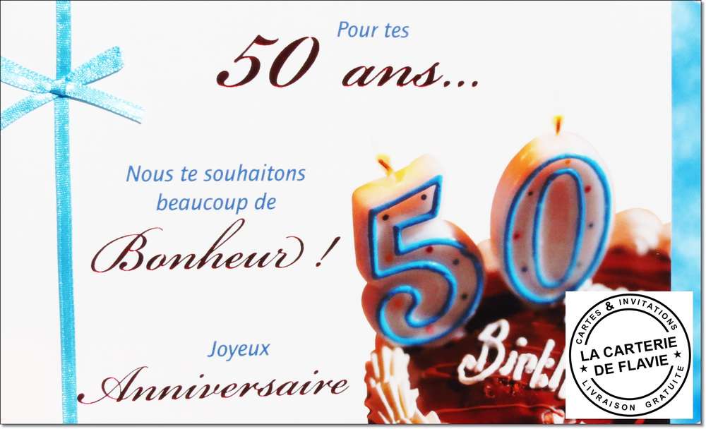 Message anniversaire 50ans