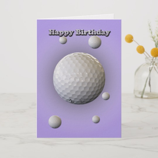 Carte anniversaire pour golfeur