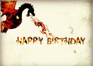 Carte anniversaire dragons