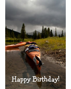 Carte anniversaire kayak