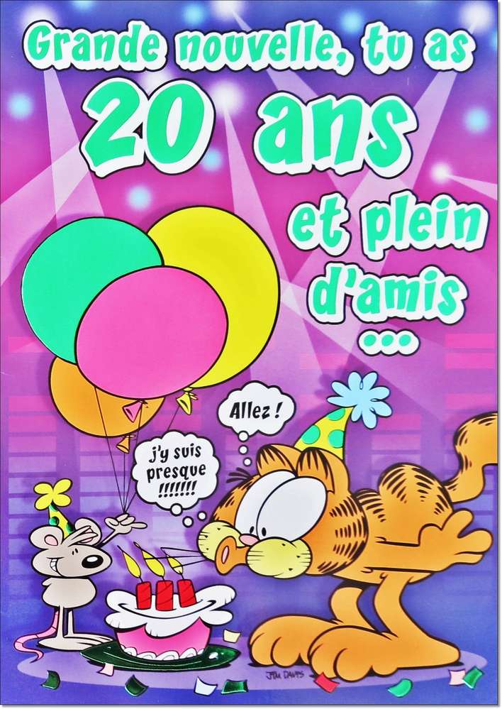 Carte anniversaire geante 20 ans