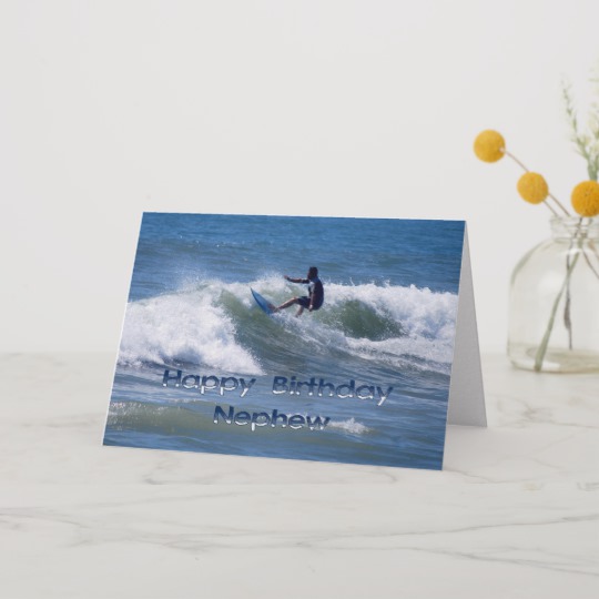 Carte joyeux anniversaire surf