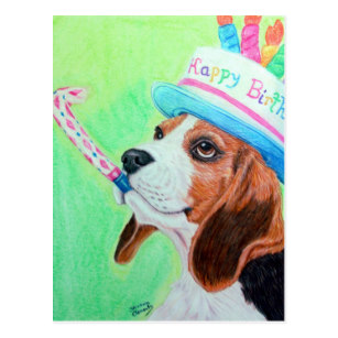 Carte anniversaire beagle