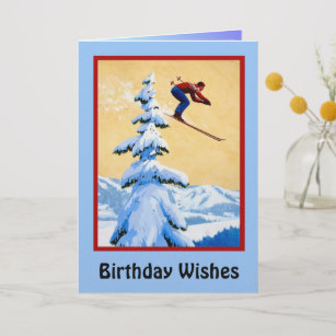 Carte anniversaire snowboard