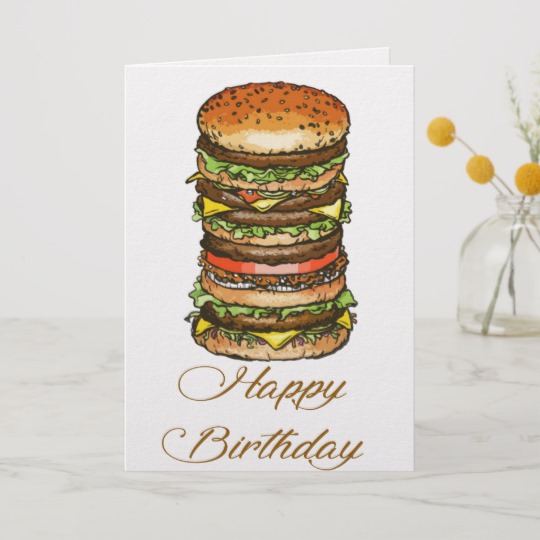 Carte anniversaire burger