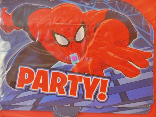 Carte d'invitation anniversaire spiderman