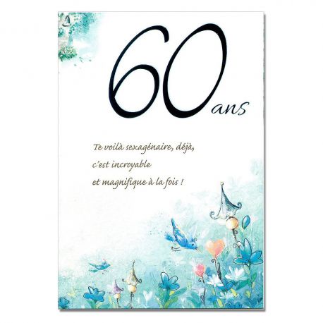 Texte carte anniversaire 60 ans femme