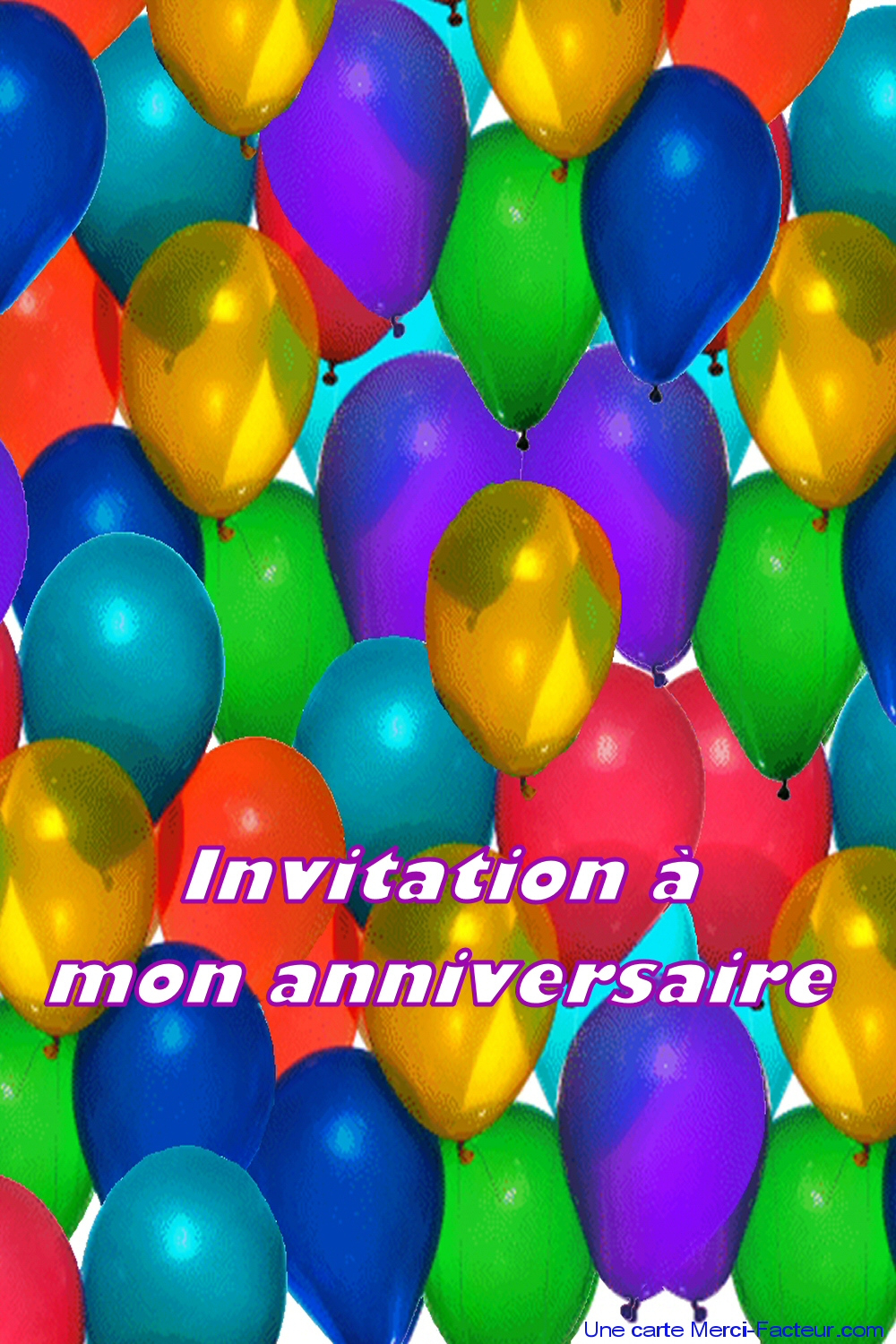 Carte d'invitation anniversaire avec photo gratuite