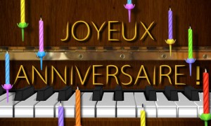 Carte anniversaire pianiste