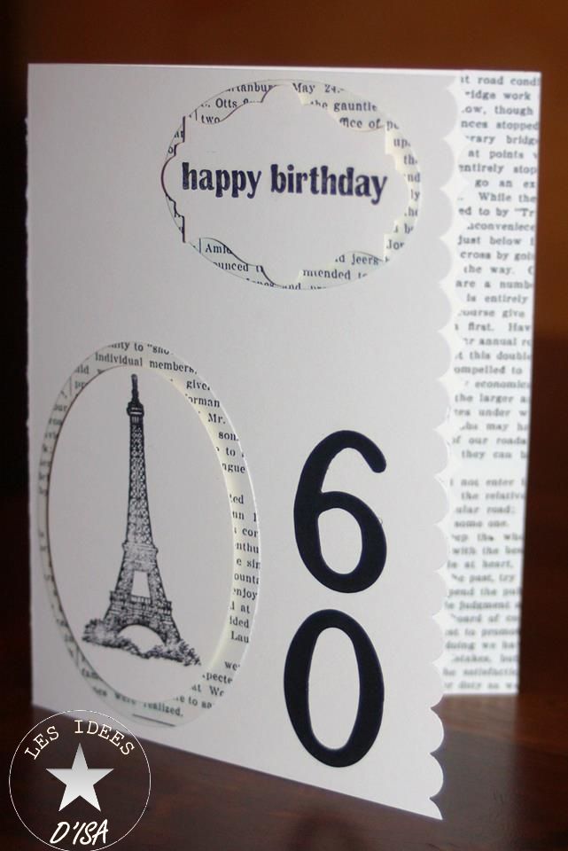 Carte anniversaire thème paris