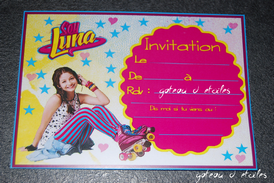 Carte invitation anniversaire à imprimer soy luna
