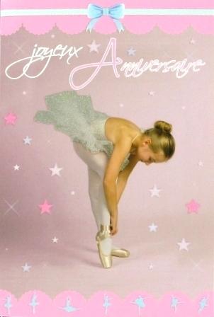 Carte invitation anniversaire danseuse classique