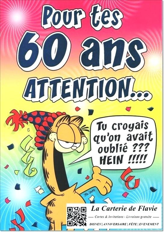 Carte invitation humoristique anniversaire 60 ans