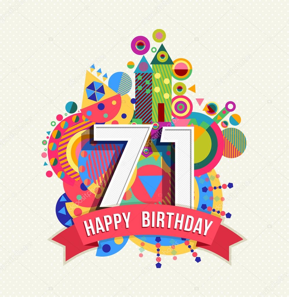 Carte anniversaire 71