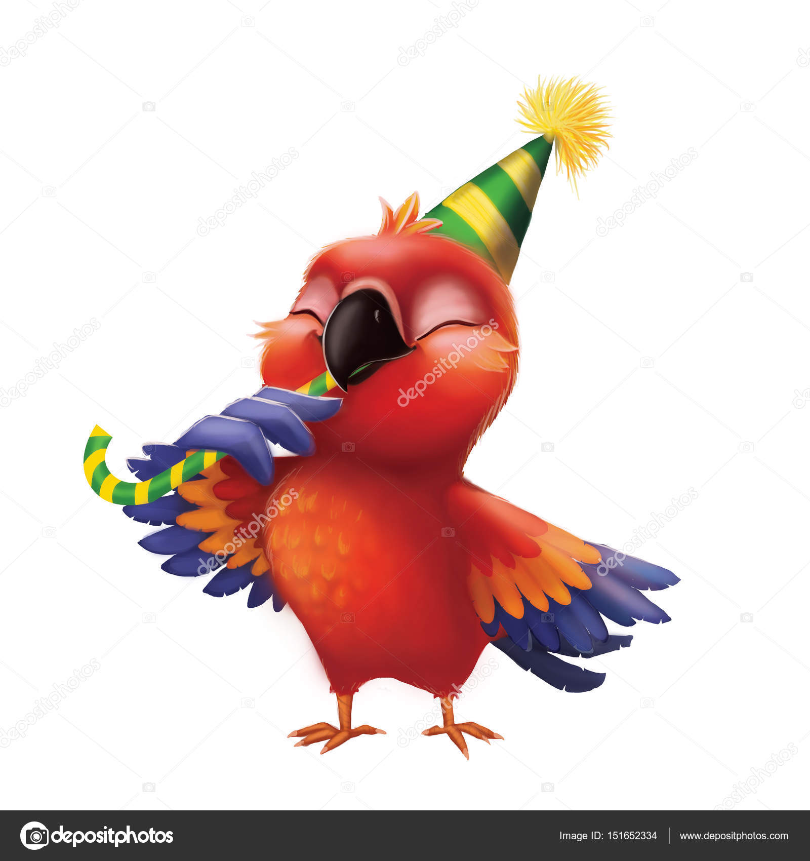 Carte anniversaire perroquet