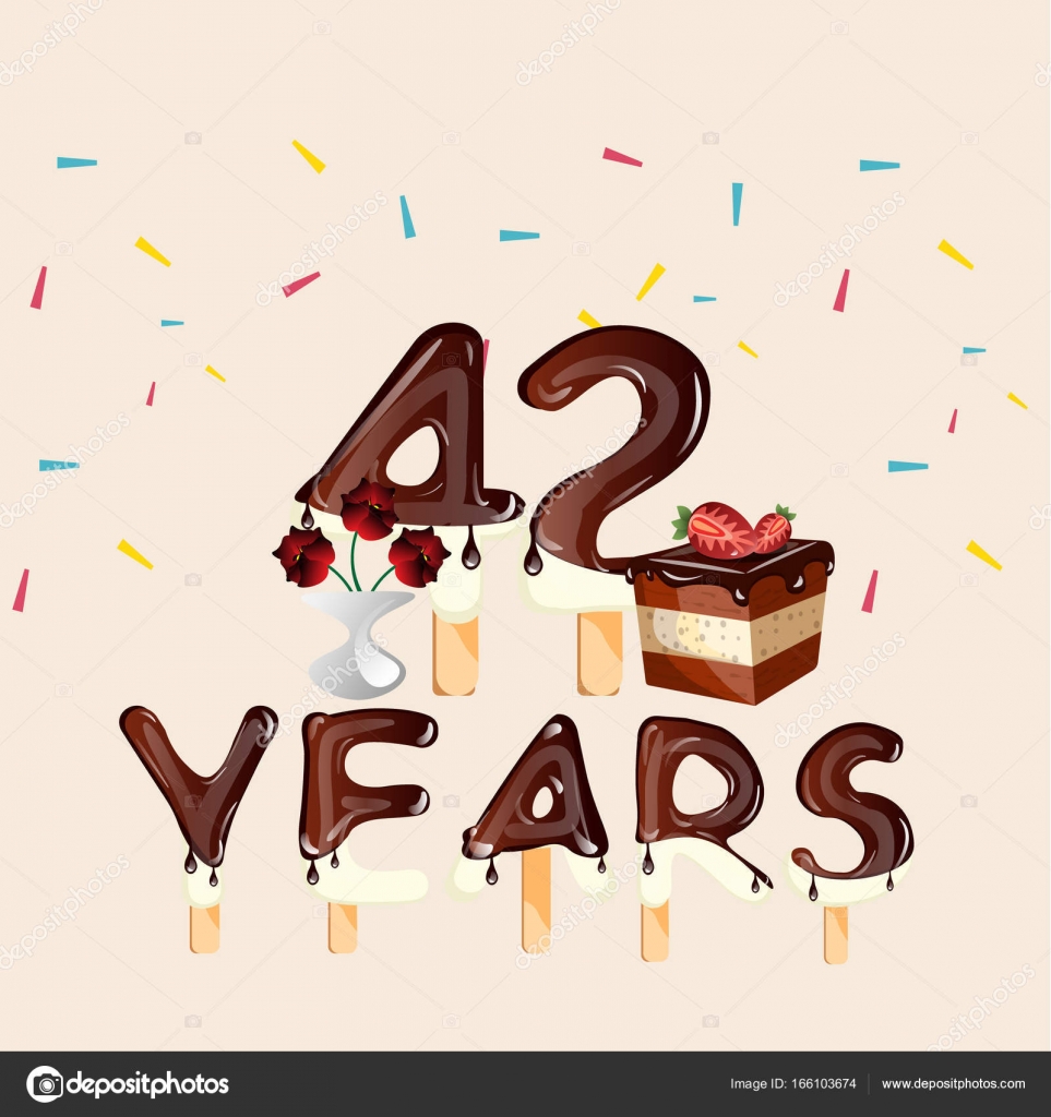 Carte anniversaire 42