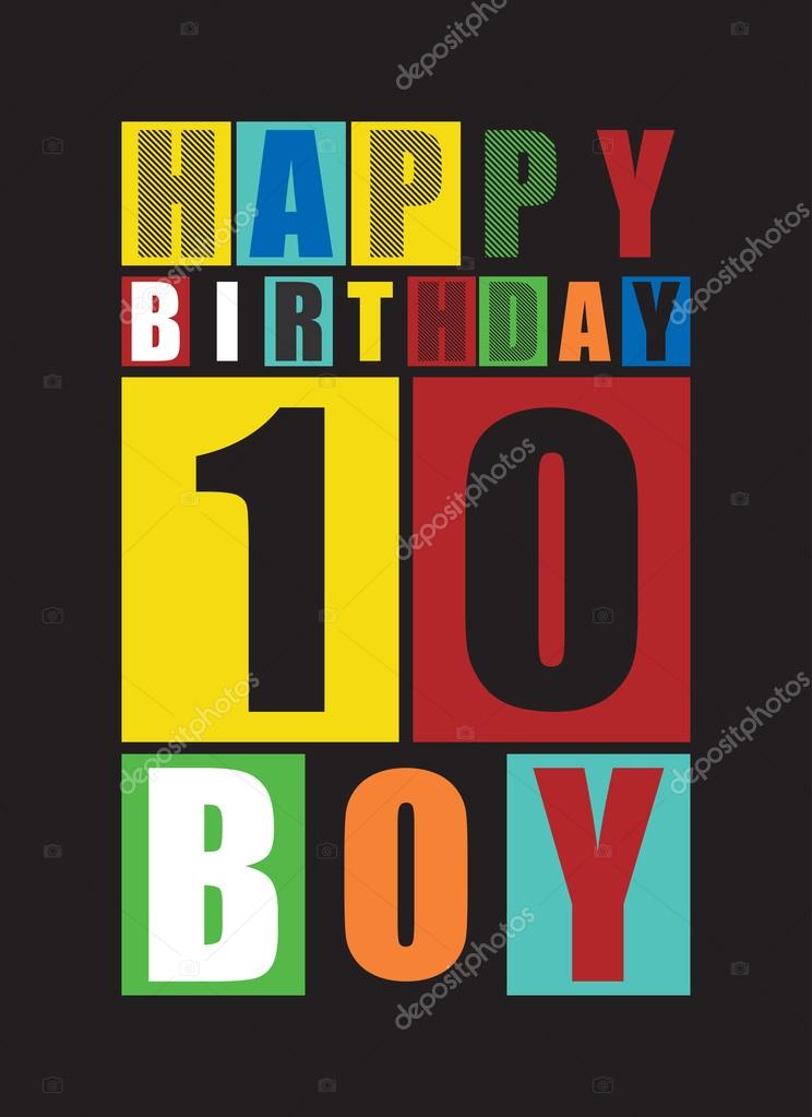 Carte anniversaire garcon 10ans