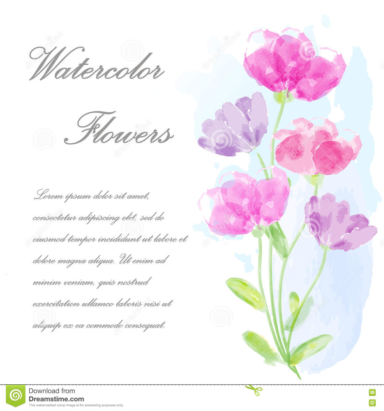 Carte d'invitation anniversaire avec des fleurs