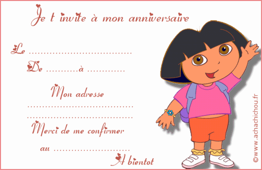 Carte Invitation Anniversaire Pour Petite Fille Jlfavero