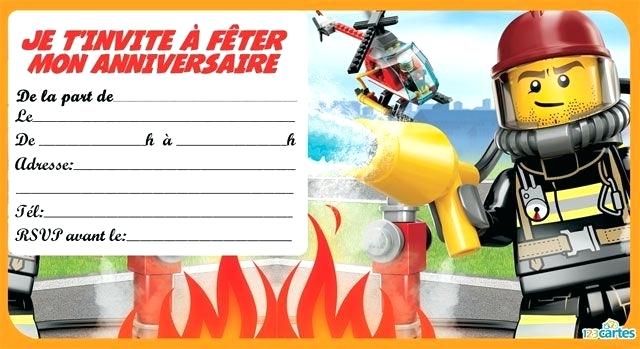 Carte d'invitation anniversaire lego gratuite