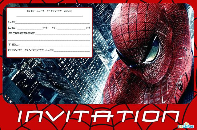Carte anniversaire spiderman a imprimer gratuit