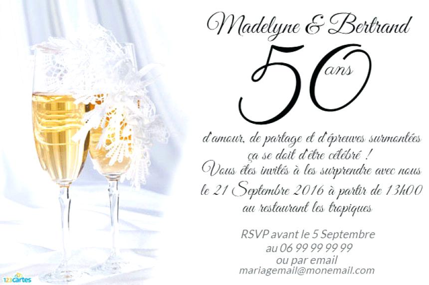 Carte anniversaire bouteille de champagne 50 ans