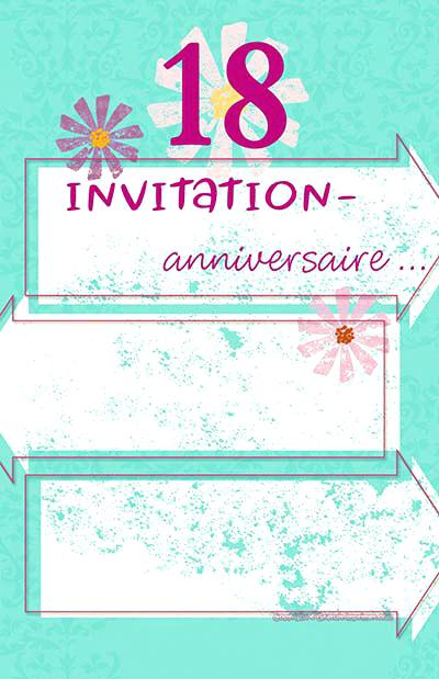 Modèle carte invitation anniversaire 80 ans
