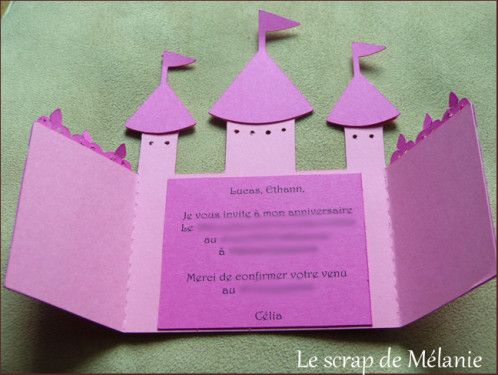 Carte anniversaire château