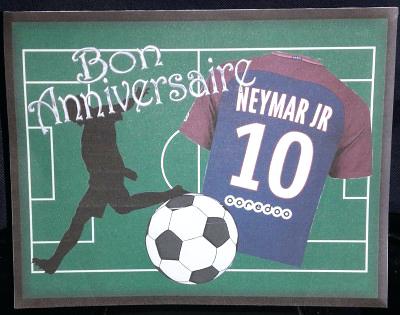 Carte d'invitation anniversaire neymar