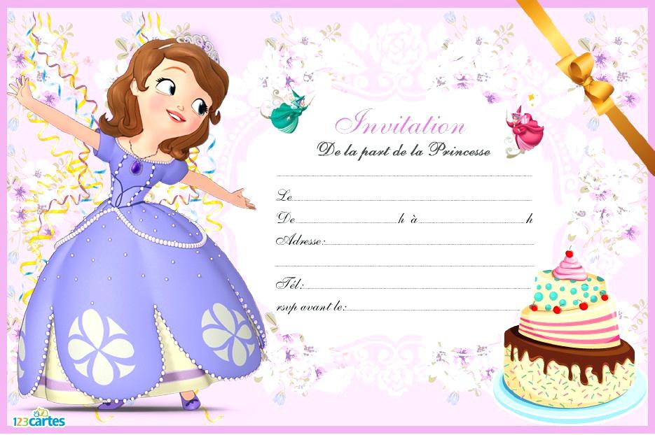 Carte anniversaire princesse 7 ans