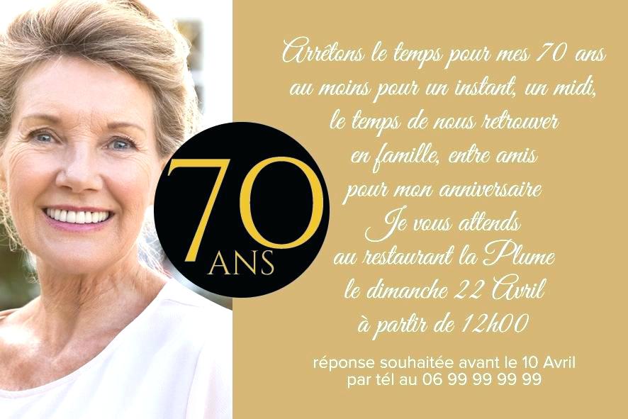 Carte invitation anniversaire 70 ans gratuite imprimer