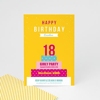 Carte anniversaire papier 18 ans