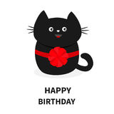 Carte anniversaire avec chat noir