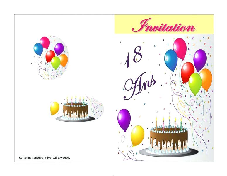 Carte virtuelle invitation anniversaire 18 ans gratuite