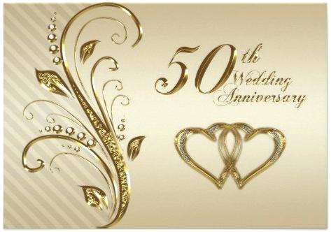 Anniversaire de mariage 50 ans carte