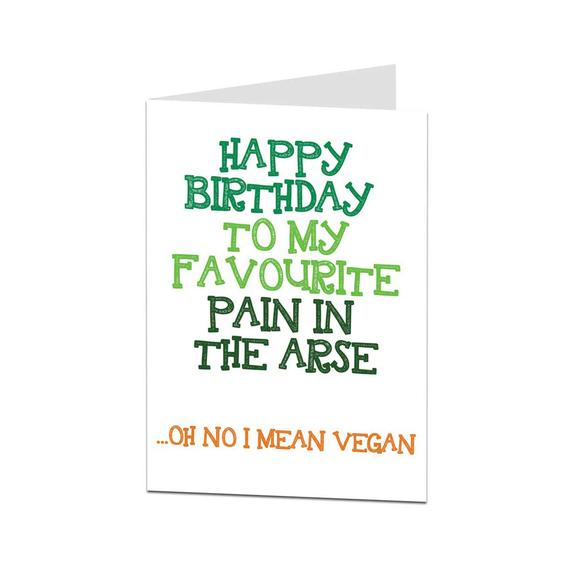 Carte anniversaire vegan