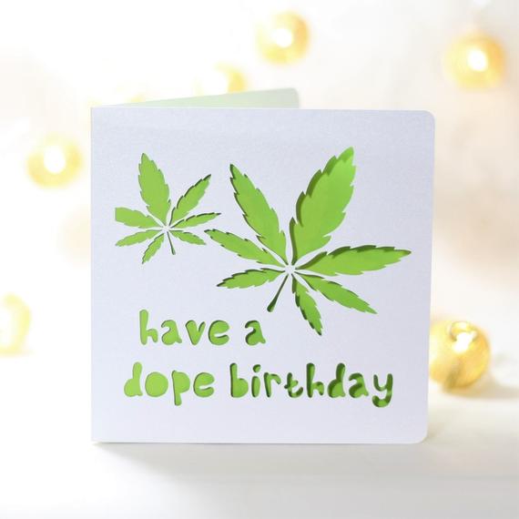 Carte anniversaire cannabis