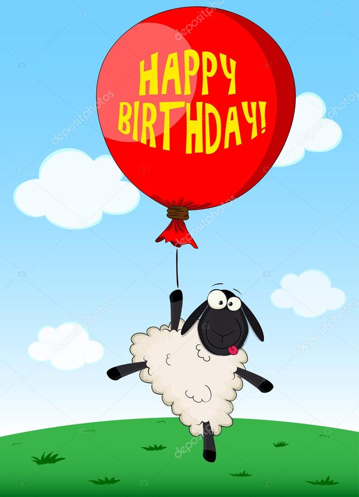Carte anniversaire virtuelle mouton