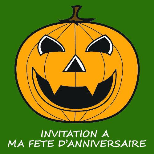 Carte invitation anniversaire theme halloween
