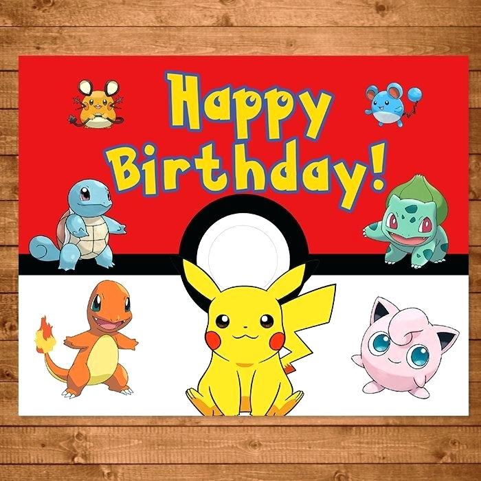 Carte anniversaire à imprimer pokemon