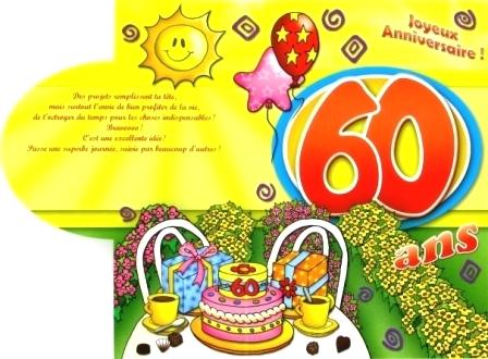 Carte anniversaire des 60 ans