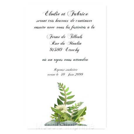 Carte invitation anniversaire theme nature