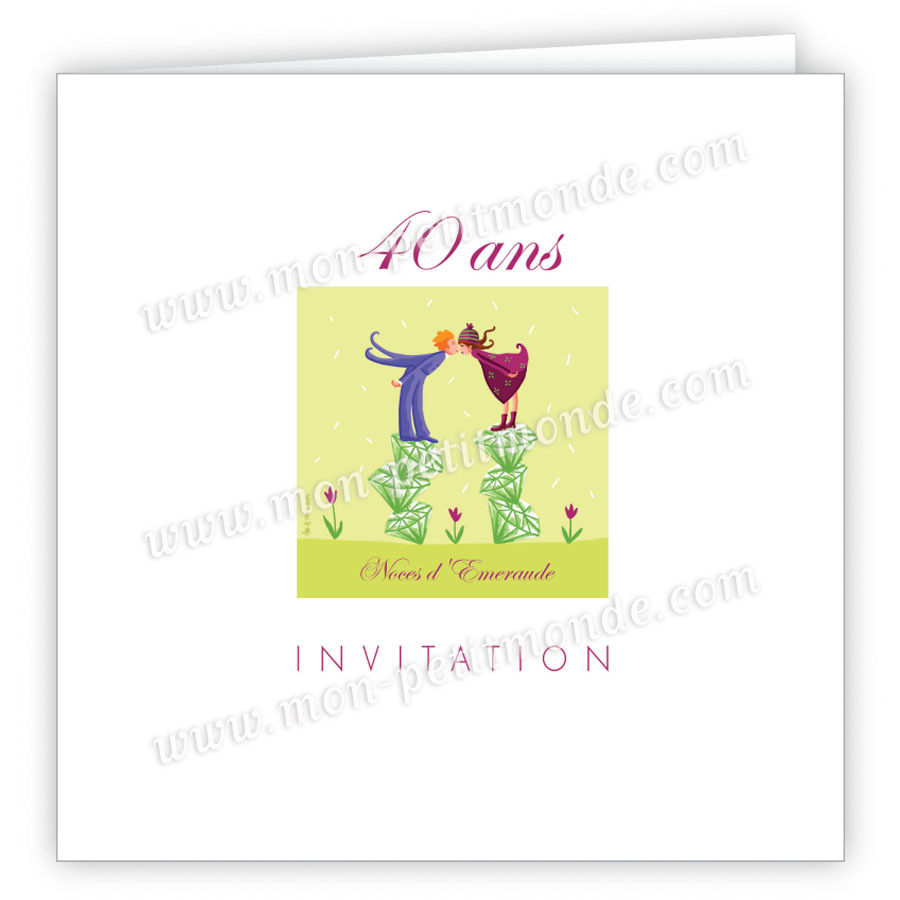 Texte carte d'invitation anniversaire mariage