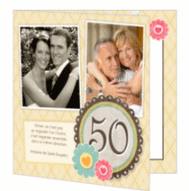 Carte 50e anniversaire de mariage