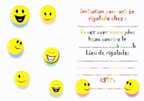 Carte d'invitation anniversaire emoji a imprimer