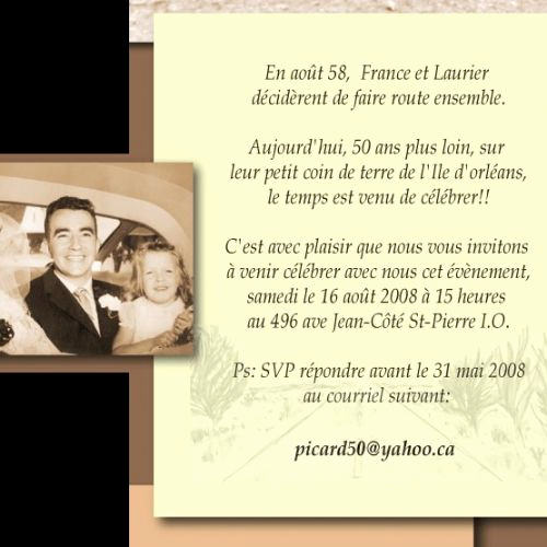 Texte invitation anniversaire de mariage original
