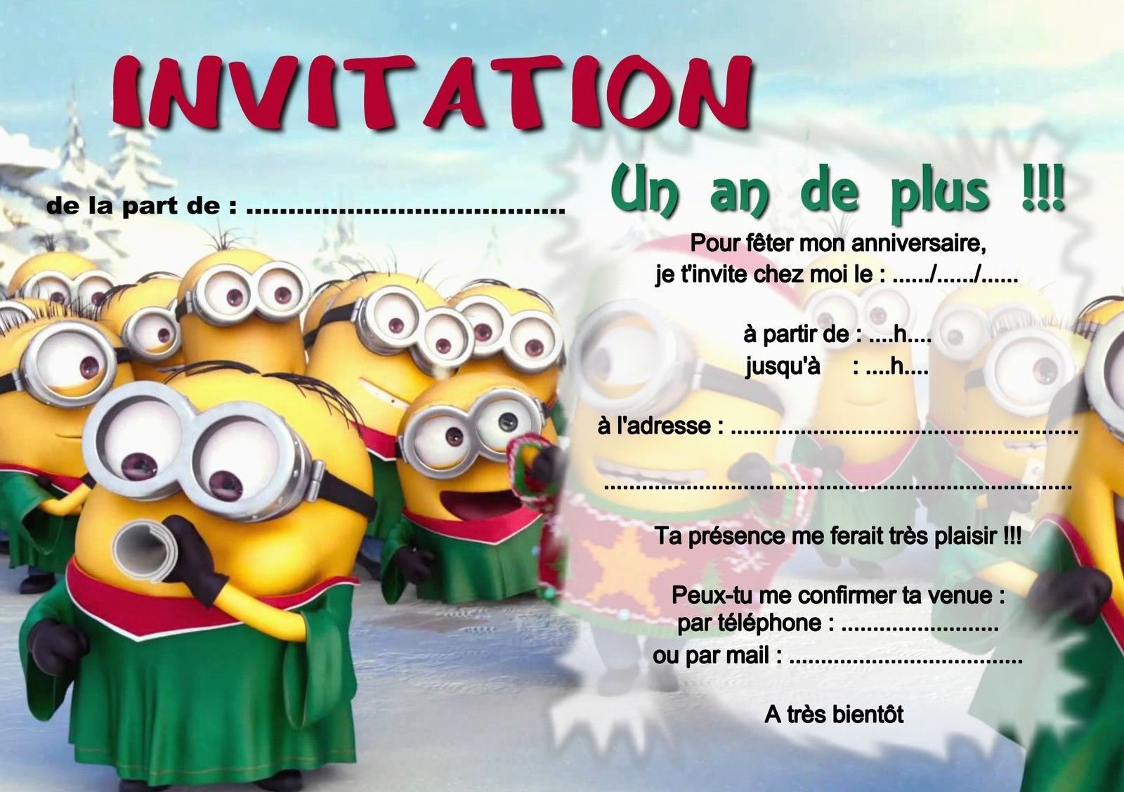 Carte invitation anniversaire gratuite imprimer pour fille 10 ans - Jlfavero