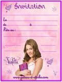 Carte d invitation d anniversaire de violetta