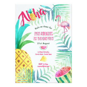 Carte d invitation anniversaire ananas